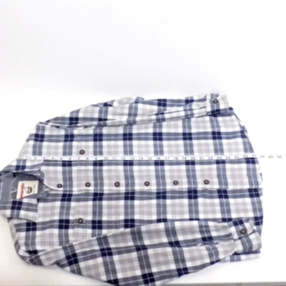 Wrangler Premium Quality Men’s Gray & White Long Sleeve Flannel Shirt - Size: S - Picture 7 of 11